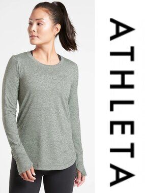 Athleta | Sage, Bali Green Uptempo Long Sleeve Top | Size Small